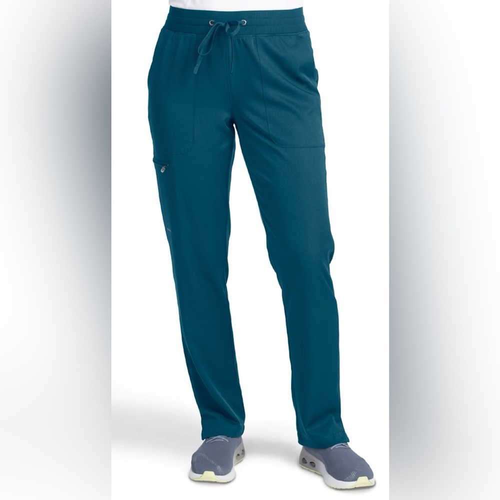 HH WORKS scrub pants by Healing hands size 1X 6 pocket Caribbean blue color. EUC